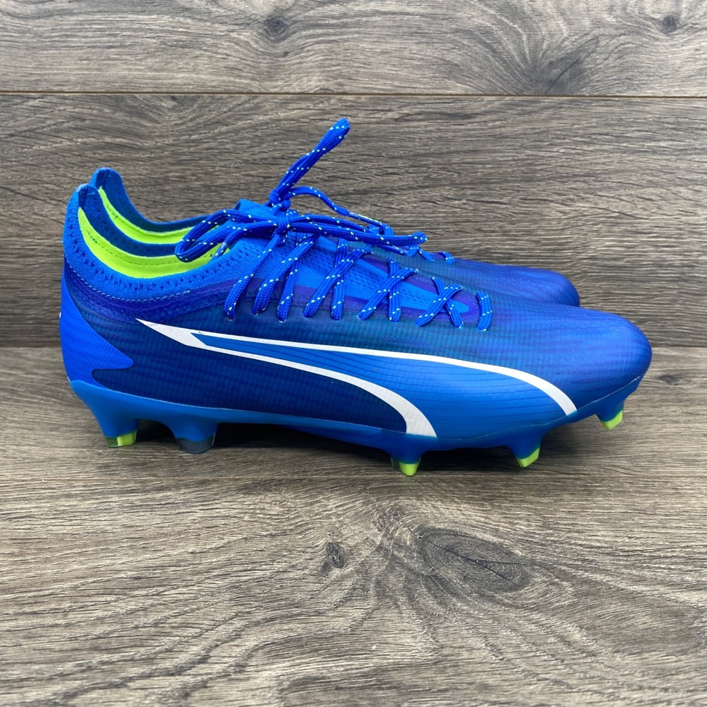Puma Ultra Ultimate FG/AG Soccer Cleats Women 8.5 Blue 107507-03 PWRTAPE